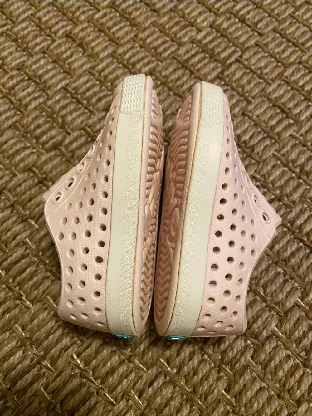 Native Infant Water Shoes in Light Pink with White Toe